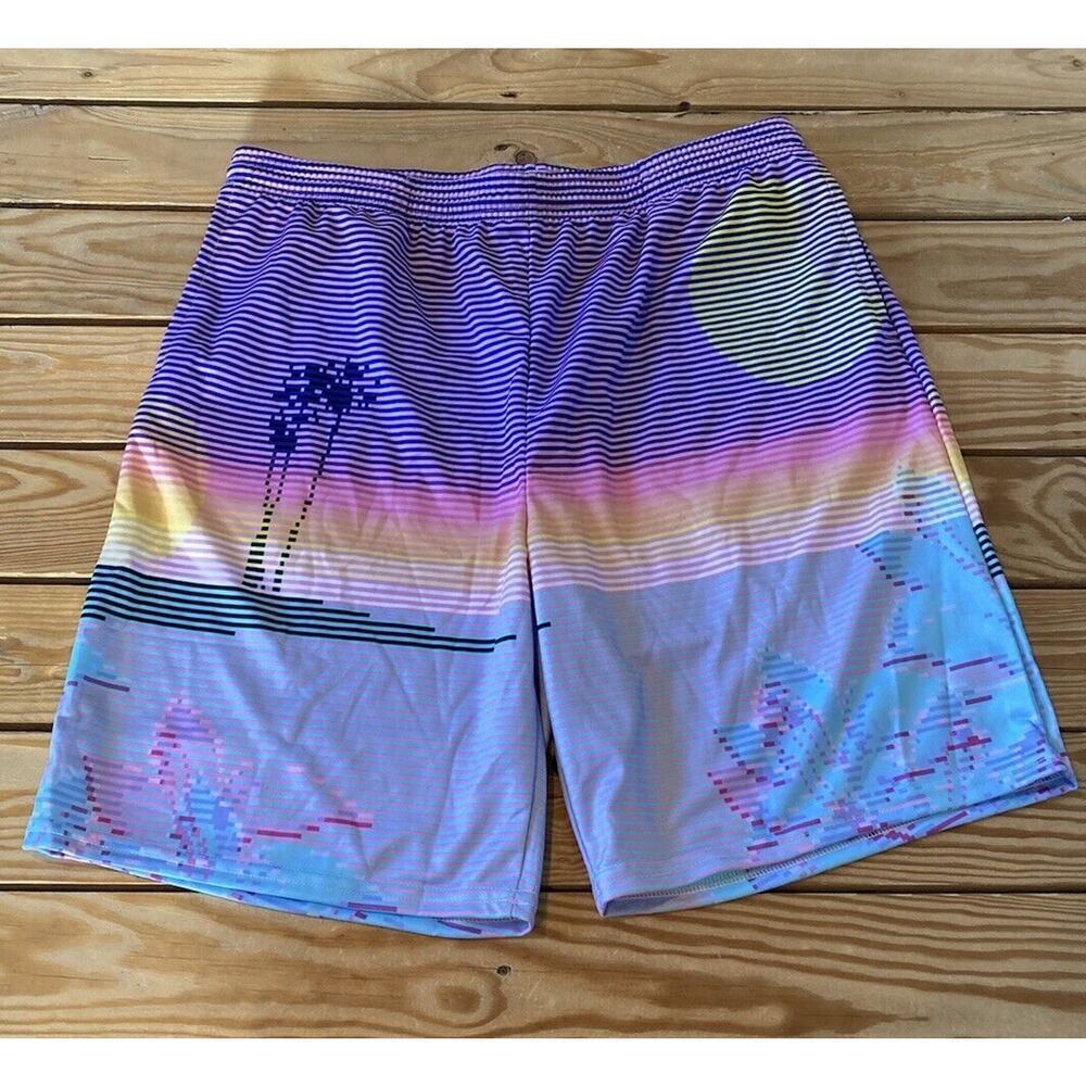 Vapor 95 Sunset Basketball Shorts Size 36 Men’s Purple Blue